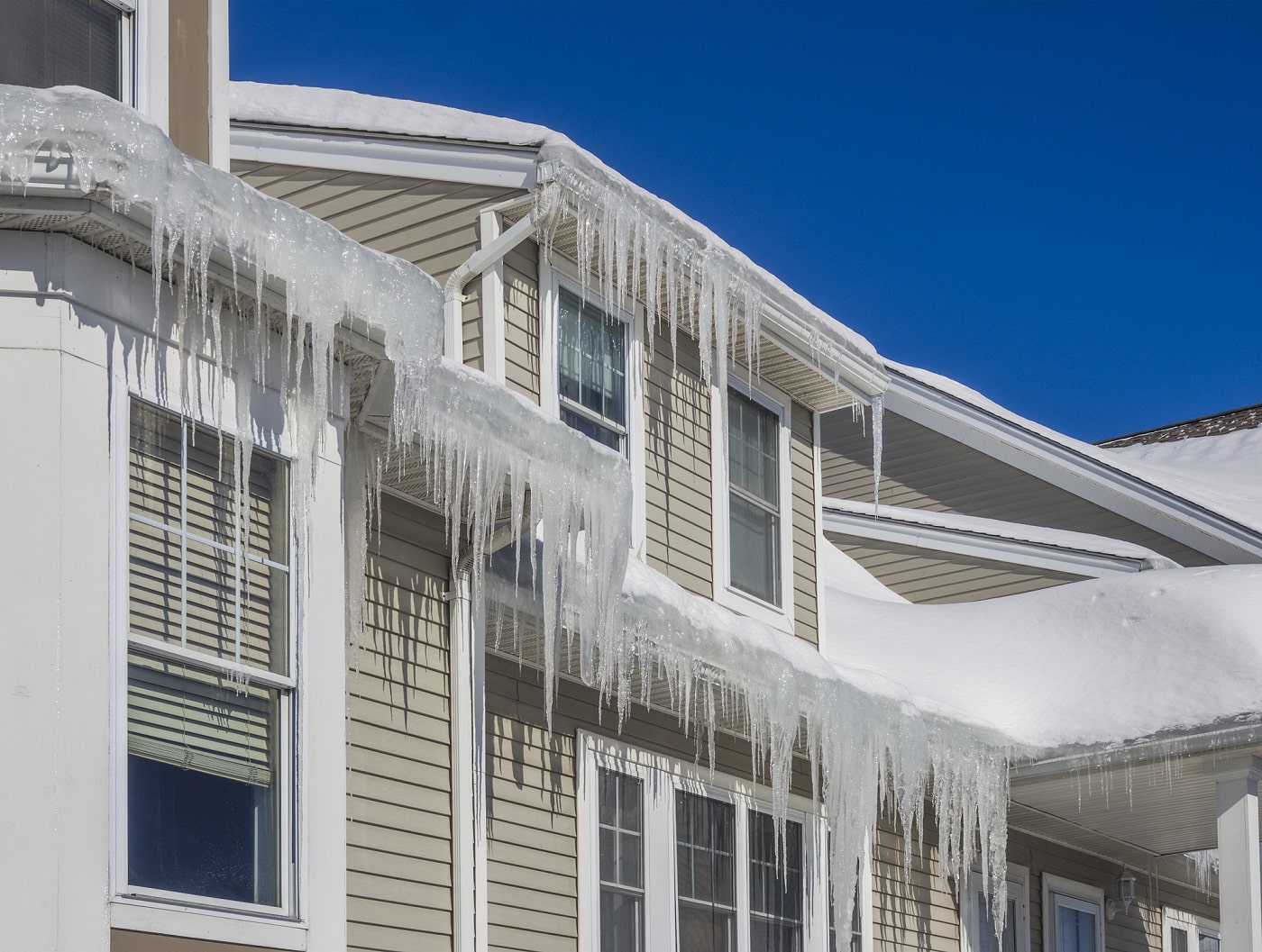 Twin Cities home with excessive icicles