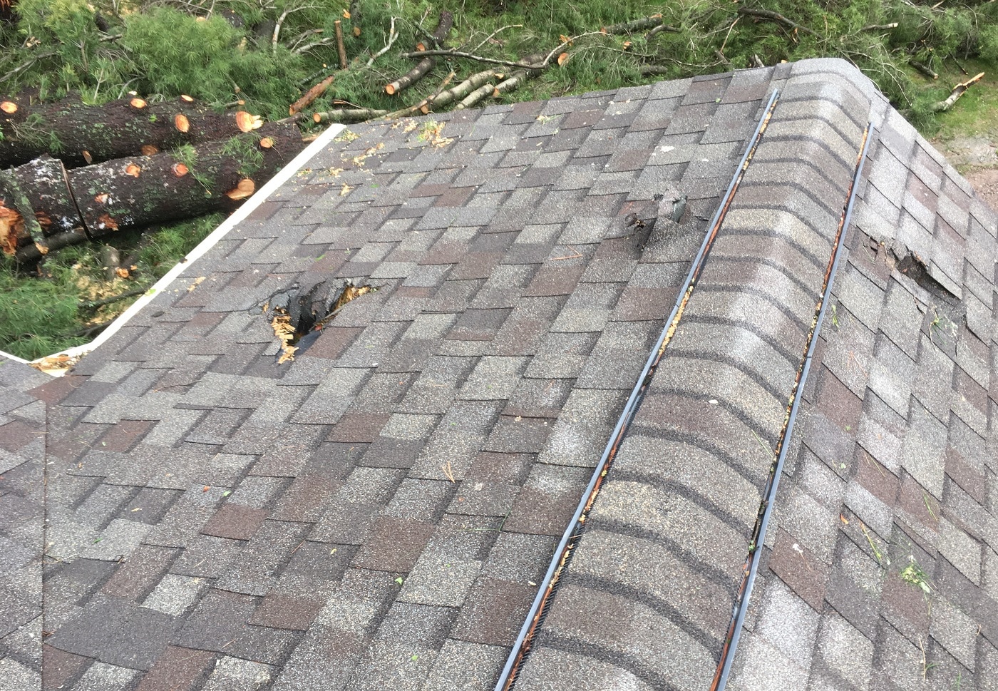 storm damage roof