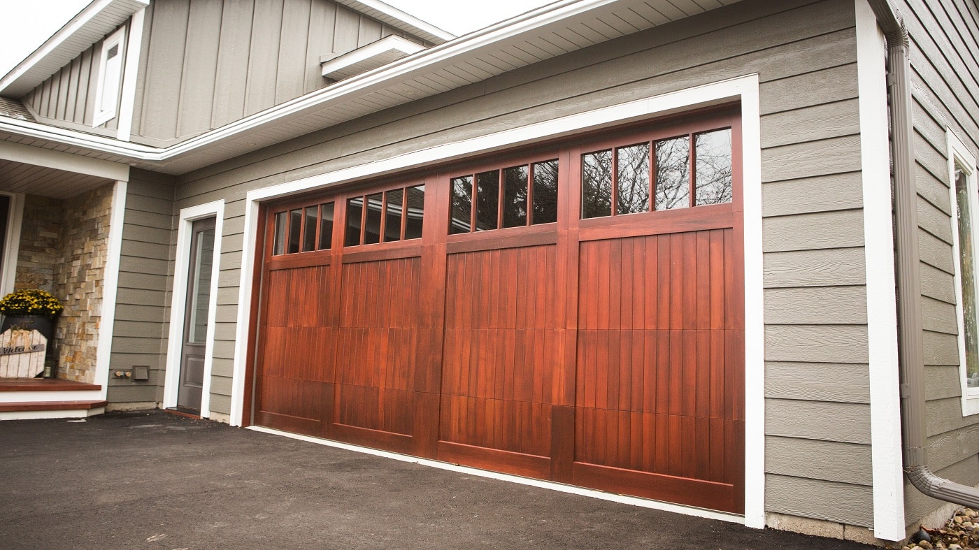 wooden garage door