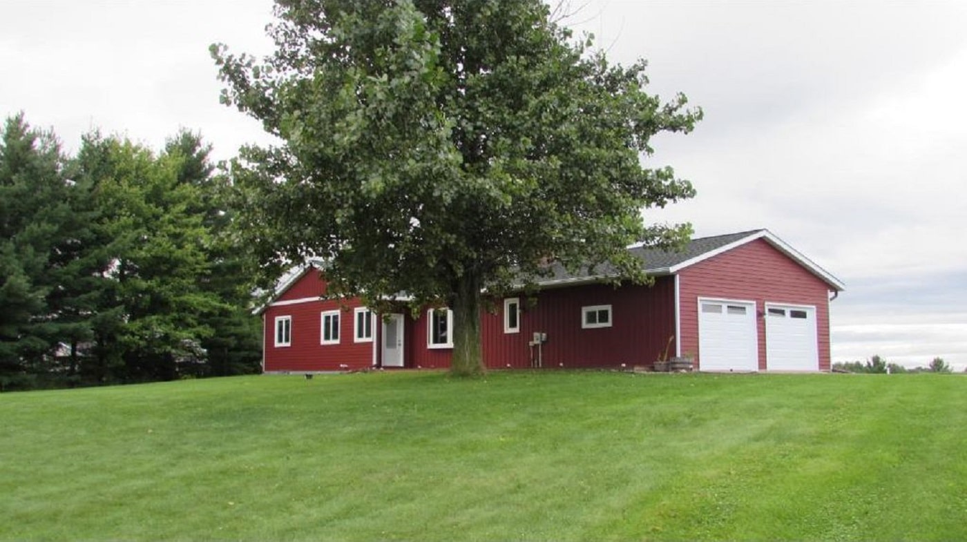 red steel siding installed on Hammond home