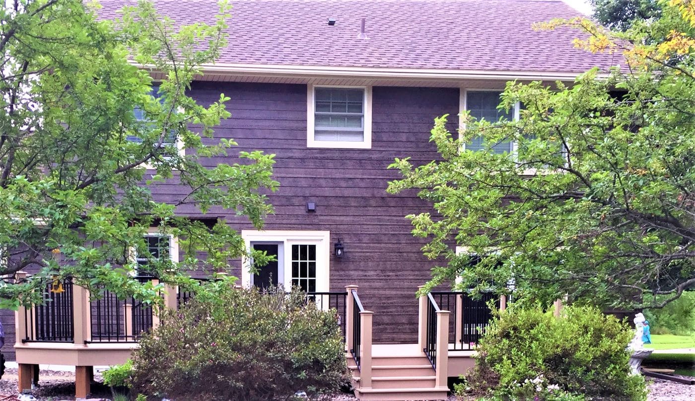 Brown SmartSide siding installed by Lindus Construction