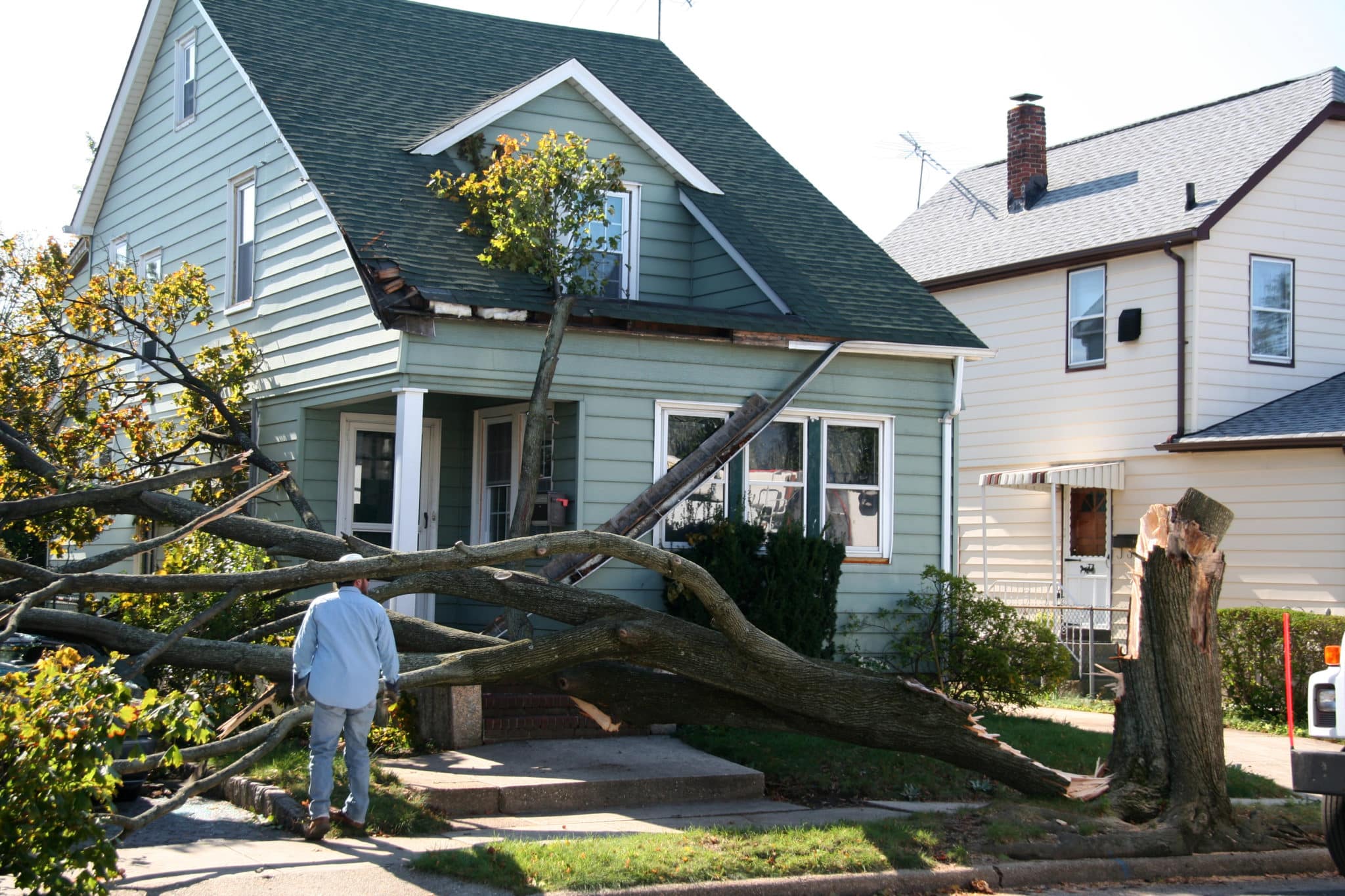 Home with Storm Damage in Ham Lake MN