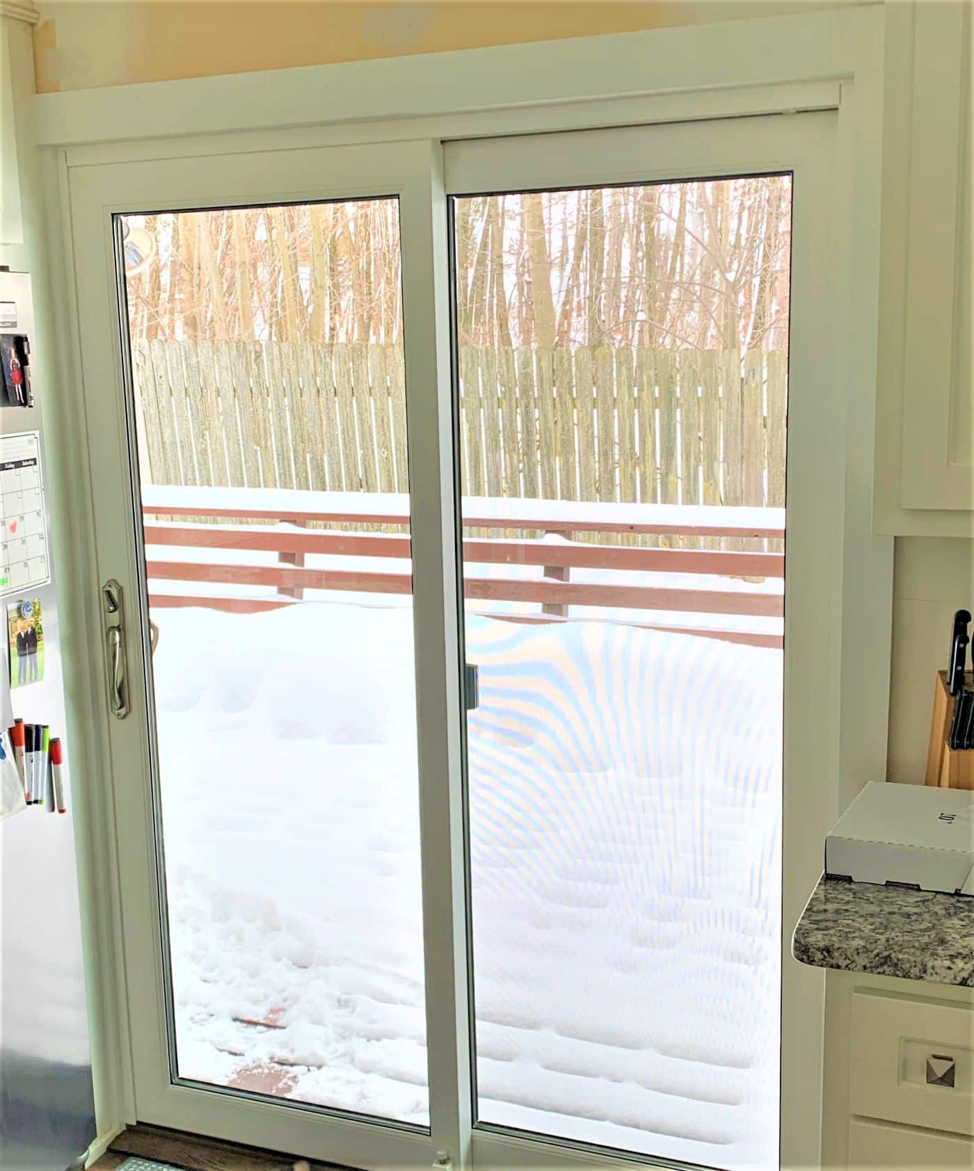 newly installed seasonguard patio door on Hudson home