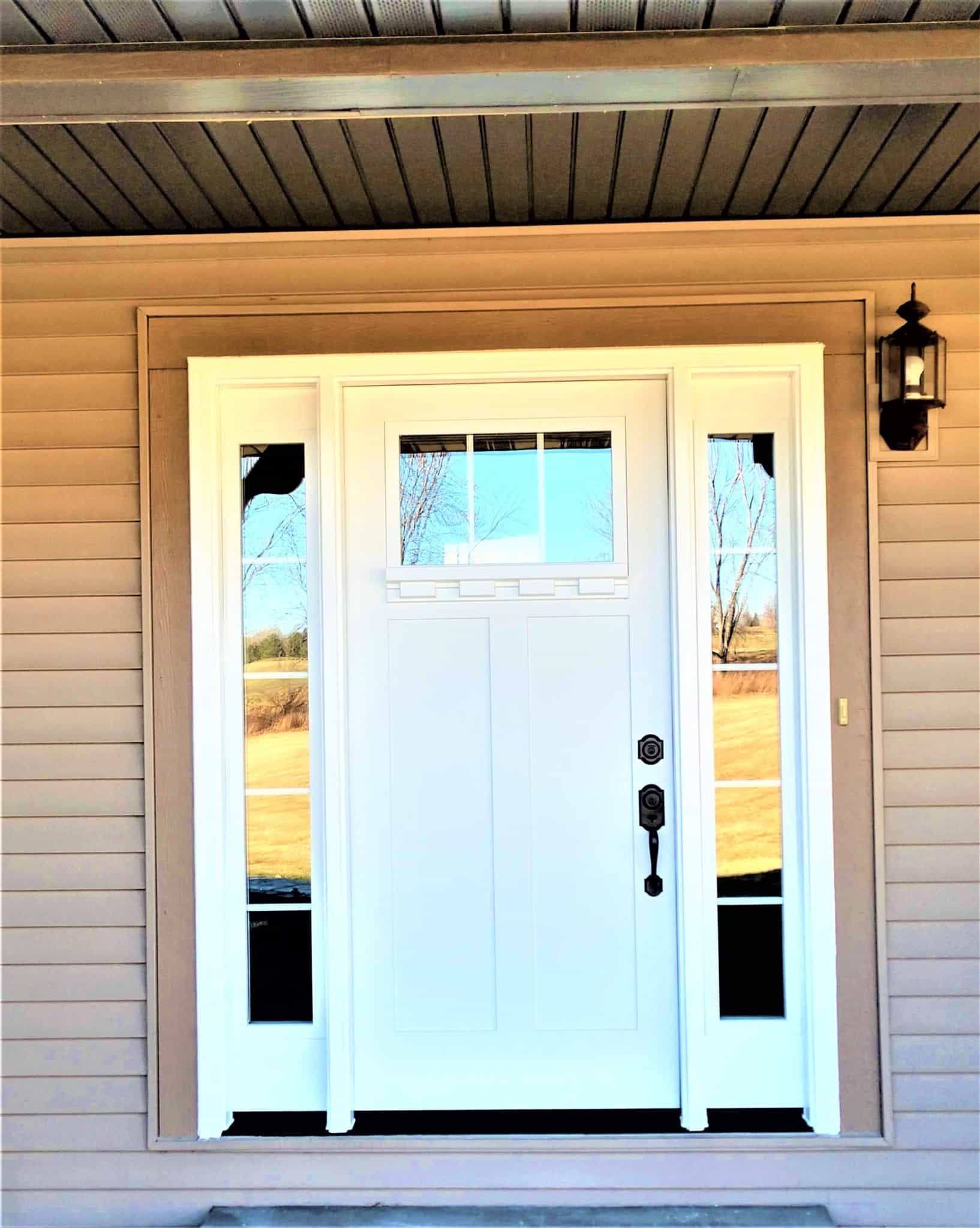 Provia Fiberglass Door with Sidelites