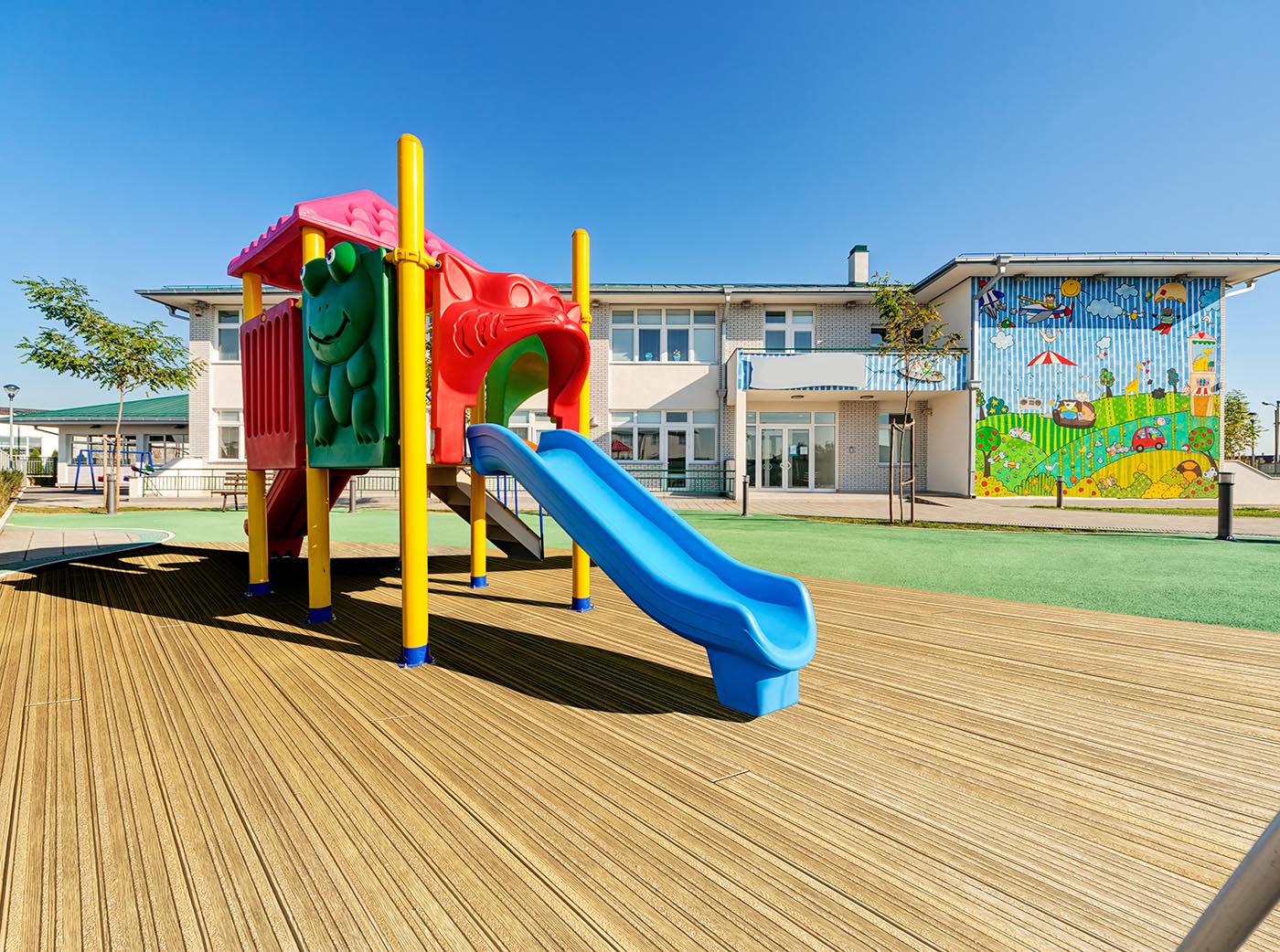 Deck at a playground.