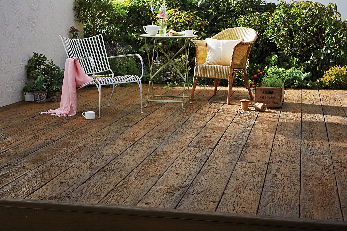 Rustic deck.